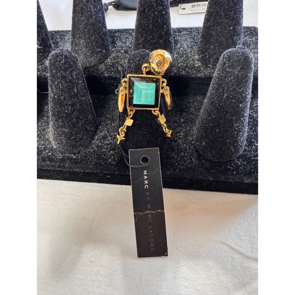 Marc by Marc Jacobs Ring Bundle Set Rose Gold Jade Green Portrait 3 Pieces NWT - Picture 5 of 8